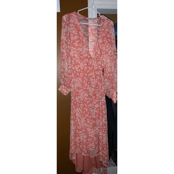 SOLD β Long Sleeve Wrap Maxi Dress - Picture 5 of 7